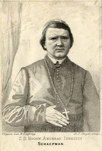 106348 Portret van Andreas Ignatius Schaepman, geboren 4 september 1815, aartsbisschop van Utrecht 1868-1882, overleden ...